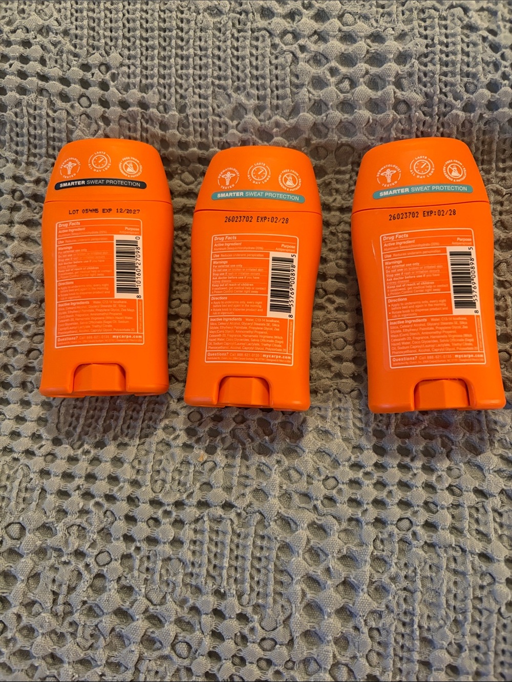 (3) carpe underarm antiperspirant deodorant new - Picture 2 of 3